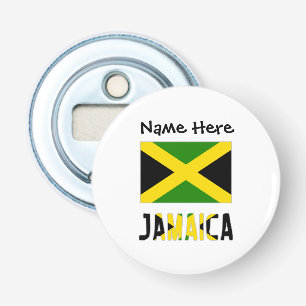 Jamaica and Jamaican Flag with Your Name Bottle Opener