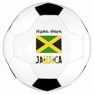 Jamaica and Jamaican Flag with Your Name Soccer Ba Ball