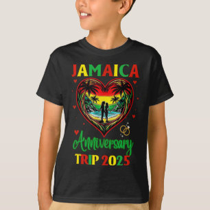 Jamaica Anniversary Trip 2025 Couple Matching Vaca T-Shirt