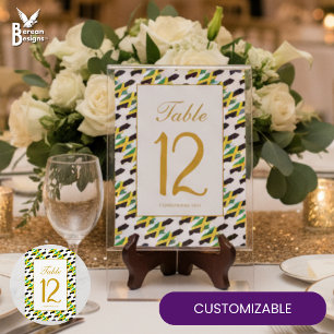JAMAICA Banquet Celebration Wedding Table Number