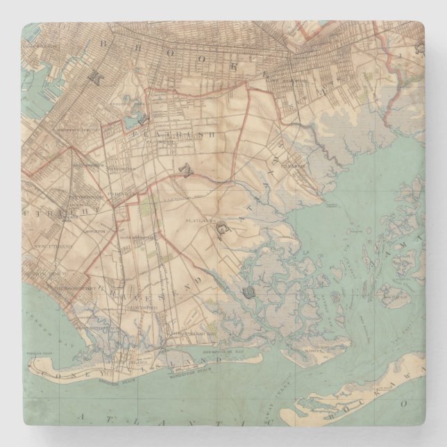 Jamaica Bay and Brooklyn Stone Coaster (Front)