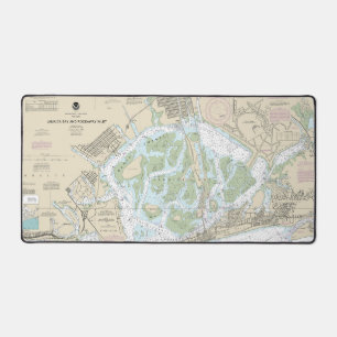 Jamaica Bay and Rockaway Inlet Nautical Chart Desk Mat