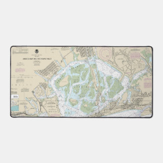 Jamaica Bay and Rockaway Inlet Nautical Chart Desk Mat