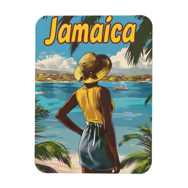 Jamaica Beach Magnet (Vertical)