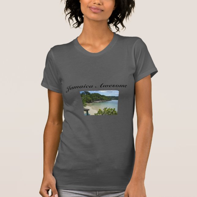 Jamaica Beach/ Quote Women's T-shirt (Front)