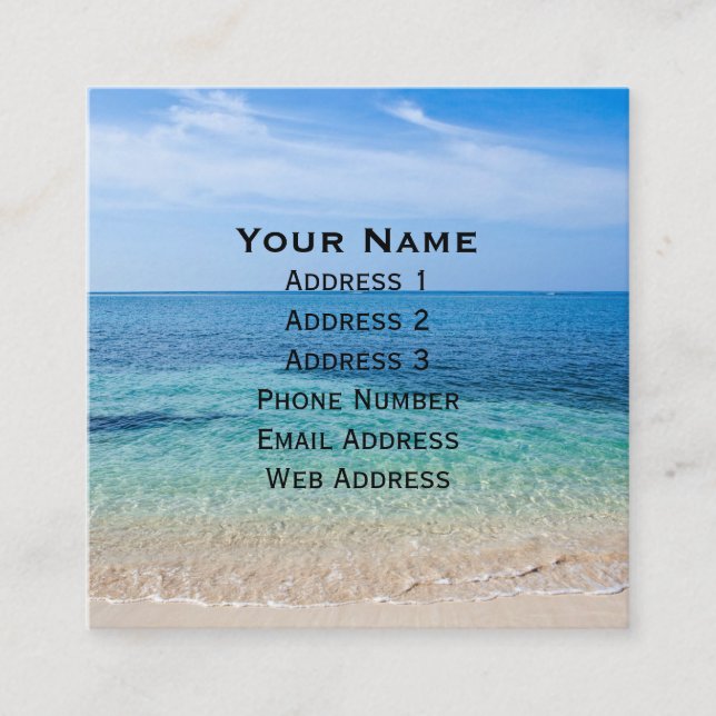 Jamaica Beach Square Business Card (Front)