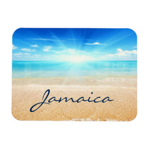 Jamaica beach sunrise magnet