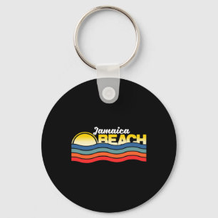 Jamaica Beach Texas Retro Vintage Surfer Souvenir Key Ring