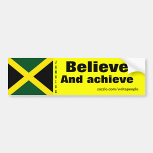 Jamaica believe slogan bumper stickers