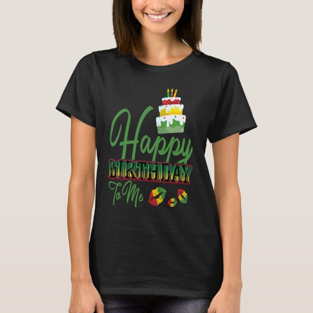 Jamaica Birthday Cake Happy Birthday to Me  3 T-Shirt (Front)