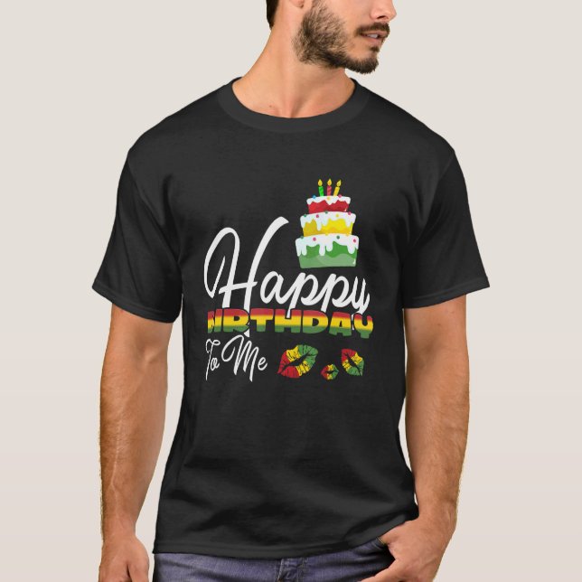 Jamaica Birthday Cake Happy Birthday to Me T-Shirt (Front)