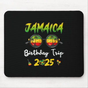 Jamaica Birthday Trip 2025 Funny Family Vacation U Mouse Pad