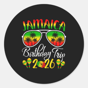 Jamaica Birthday Trip Vacation Summer 2026 Outfit  Classic Round Sticker