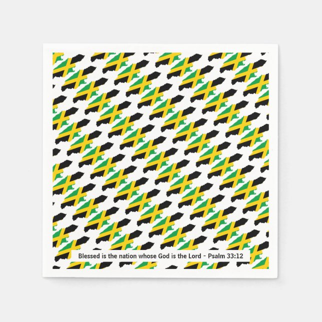 JAMAICA Blessed Nation Celebrations Paper Napkin (Front)