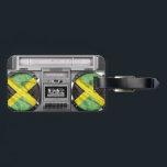 Jamaica boombox luggage tag<br><div class="desc">Hello,  this design old school and cool represent a vintage boombox coupled with the flag of the jamaica. Funny and swag it will follow you everywhere!</div>
