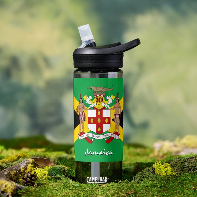 Jamaica bottle, patriotic Jamaican Flag Water Bottle (Outdoor)