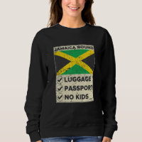 Jamaica Bound Luggage Passport No Kids Travel Clot