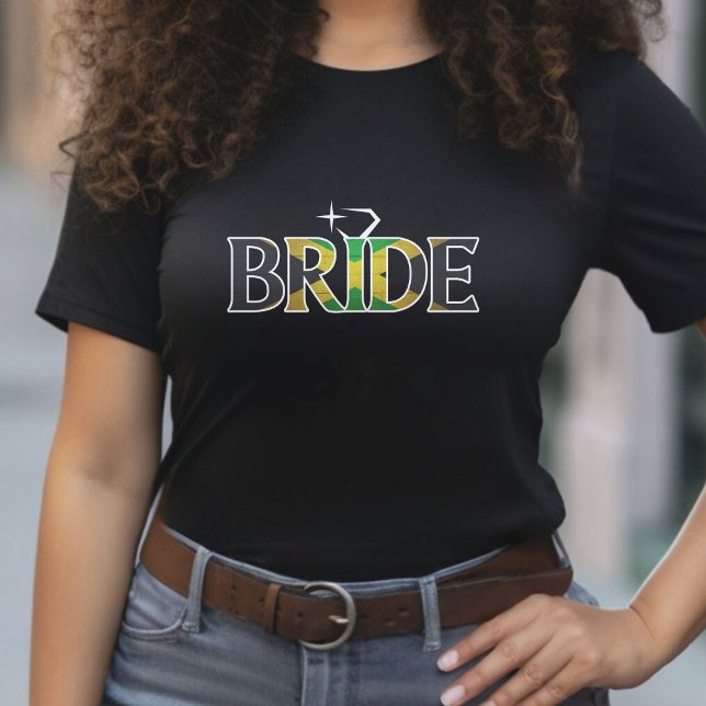 Jamaica Bride Jamaican Wedding Bachelorette Party  T-Shirt (Jamaica Bride Jamaican Wedding Bachelorette Party T-Shirt)
