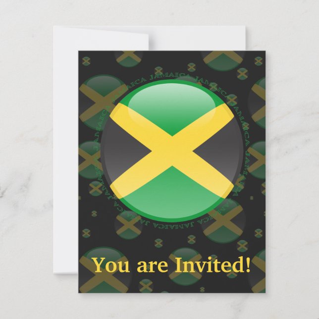 Jamaica Bubble Flag Invitation (Front)