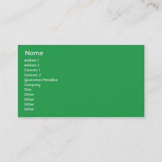 Jamaica - Business Card (Front)