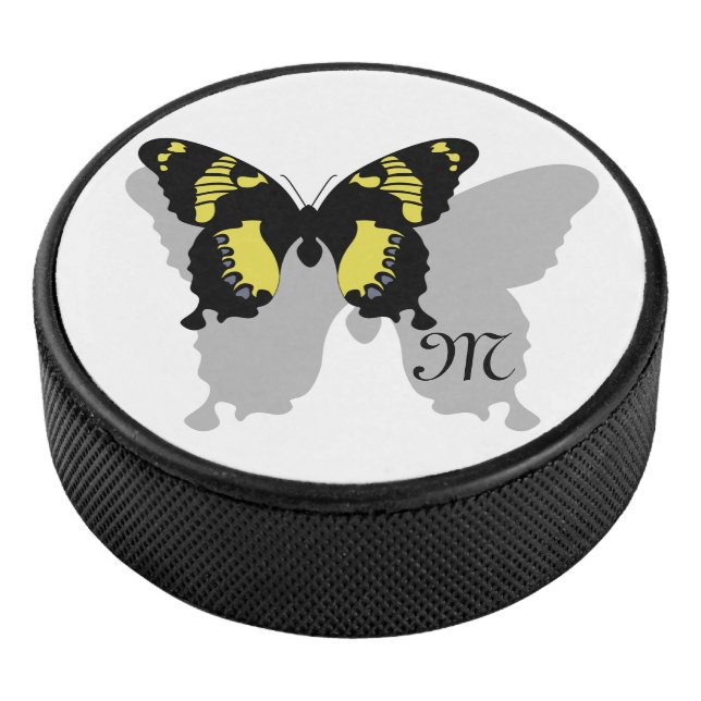 Jamaica Butterfly Shadow Monogram Hockey Puck (3/4)