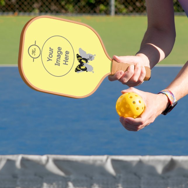 Jamaica Butterfly Shadow Monogram Pickleball Paddle (Insitu)