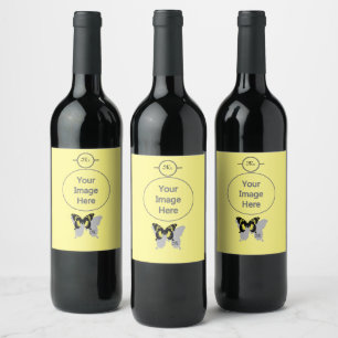 Jamaica Butterfly Shadow Monogram Wine Label