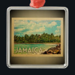 Jamaica Caribbean Ornament Vintage Travel<br><div class="desc">A cool vintage style Jamaica ornament featuring palm trees in a fun vintage island scene.</div>