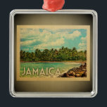 Jamaica Caribbean Ornament Vintage Travel<br><div class="desc">A cool vintage style Jamaica ornament featuring palm trees in a fun vintage island scene.</div>