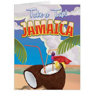 Jamaica Cartoon travel poster