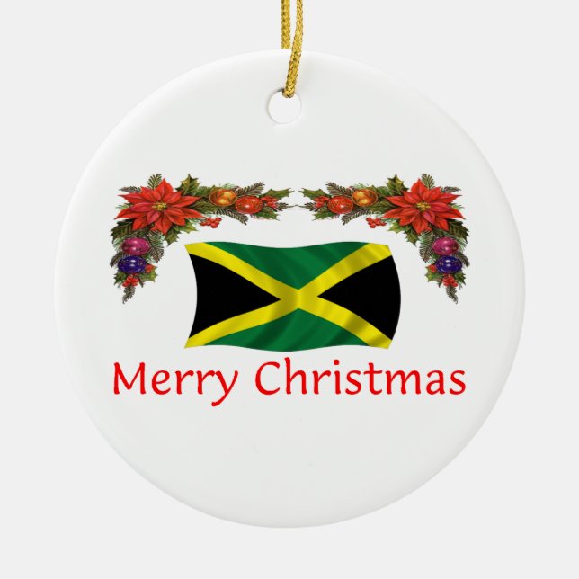 Jamaica Christmas Ceramic Tree Decoration (Front)