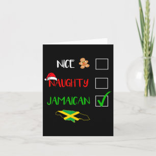 Jamaica Christmas Naughty Nice Check List Jamaican Card