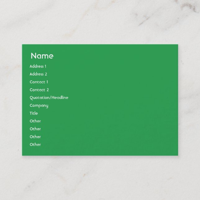Jamaica - Chubby Business Card (Front)