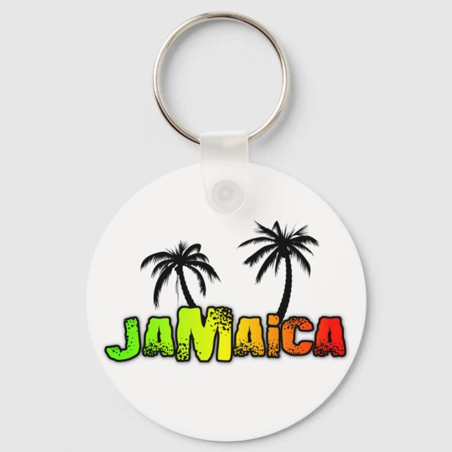 Jamaica coconut trees key ring (Front)