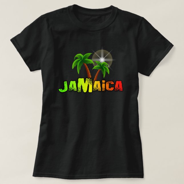 Jamaica coconut trees sun T-Shirt (Design Front)