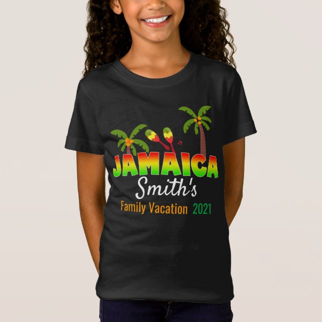 Jamaica Colourful Custom Matching Group Vacation T T-Shirt (Front)