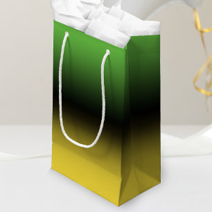 Jamaica Colours Gradient Ombre Green & Yellow Small Gift Bag