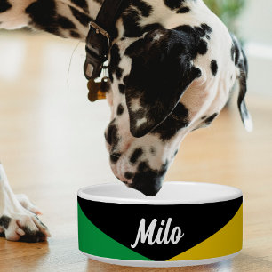 Jamaica Colours Green Black & Gold Jamaican Bowl