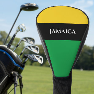 Jamaica Colours Green Gold Black Jamaican Golf Head Cover