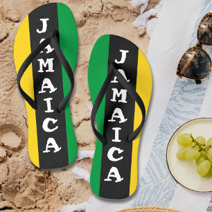 Jamaica Colours Green Gold Black Jamaican Jandals