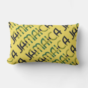 Jamaica Country Flag Colours Typography Souvenir Outdoor Cushion