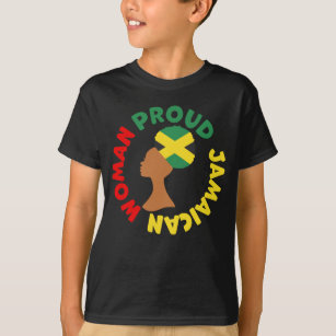 Jamaica Country Flag Roots Proud Jamaican Woman T-Shirt