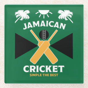 Jamaica Cricket Glass Coaster