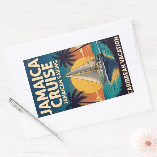Jamaica Cruise Caribbean Dream Rectangular Sticker (Envelope)