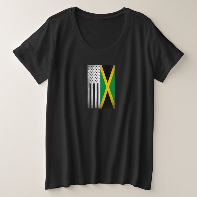 Jamaica Design for proud Jamaican Americans Plus Size T-Shirt (Design Front)