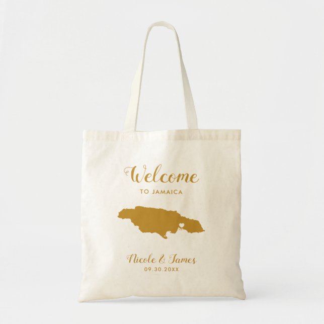 Jamaica Destination Wedding Welcome Bag Tote (Front)