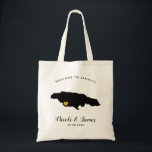 Jamaica Destination Wedding Welcome Bag Tote<br><div class="desc">Wedding weekend welcome gift bag for out of town guests to your wedding,  featuring image of Jamaica,  with gold heart.  Fill tote with your favourite goodies.</div>