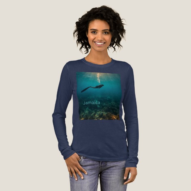 Jamaica dive Tri-Blend shirt (Full Front)