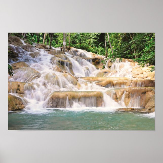 Jamaica Dunn's River Falls closeup Poster (Front)