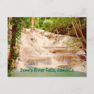 Jamaica Dunn's River Falls stylised Postcard